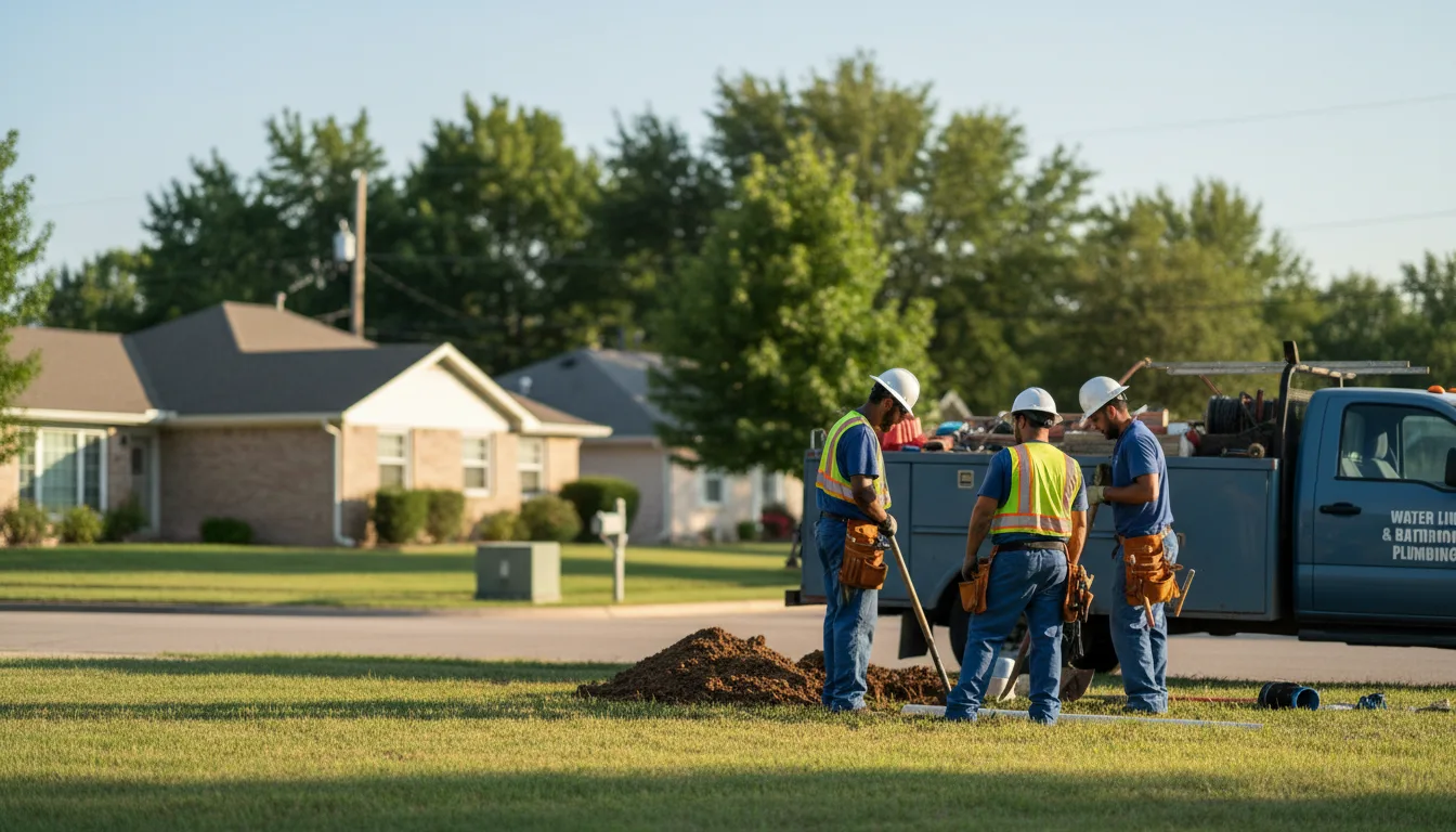 Residential water line and bathroom plumbing service in West Salem, OH
